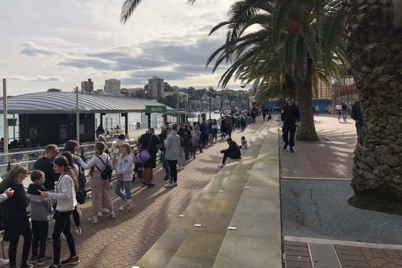 Crowds at Luna Park on Saturday.