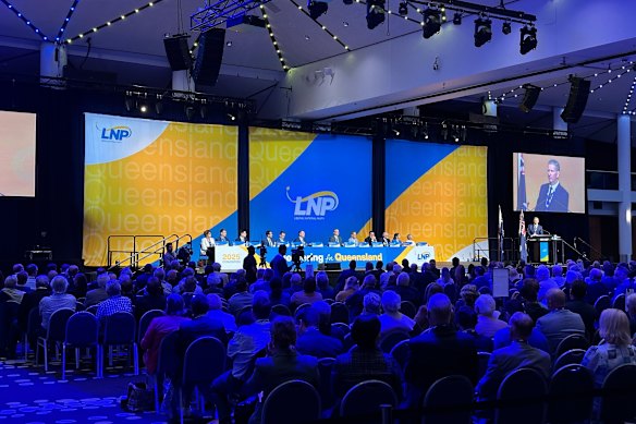 Departing president Lawrence Springborg also spoke at the LNP’s annual convention.