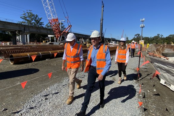 Federal treasurer Jim Chalmers, pictured at Helensvale, says Australia will offer consulate assistance to Gregor Johann Haas, the father of Broncos forward Payne Haas, after his arrest in the Philippines on drug-trafficking charges.