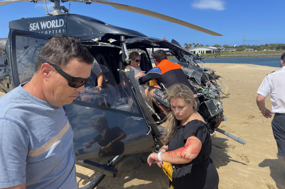 New pictures of the fatal Gold Coast helicopter crash have been released by the New Zealand survivors.