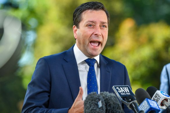 State Opposition Leader Matthew Guy faces an uphill struggle, according to the polls.