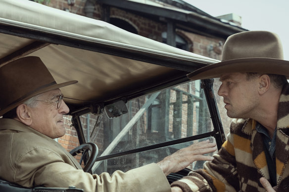 “I got to do a lot of research about Ernest,” says DiCaprio - here with De Niro - of his role.