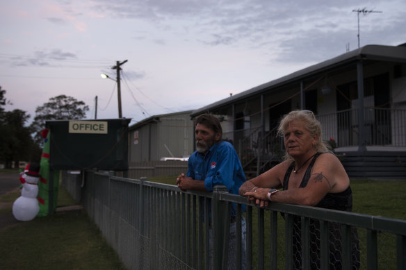 Moree Showground caretakers Darren Byrnes and Leanne Frazer say they have tried to provide moral support. 