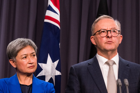 Foreign Affairs Minister Penny Wong and Prime Minister Anthony Albanese: other than Indigenous Australians, we are all “from” somewhere else. 