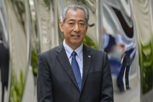 Dr Hiroshi Yamakawa, President of the Japan Aerospace Exploration Agency, at Adelaide’s Space Discovery Centre.