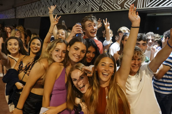 Clubbers queue around the block at a few minutes to midnight waiting for COVID-19 restrictions to be dropped and for Pryzm nightclub to open its doors as restrictions were lifted in England on July 19.