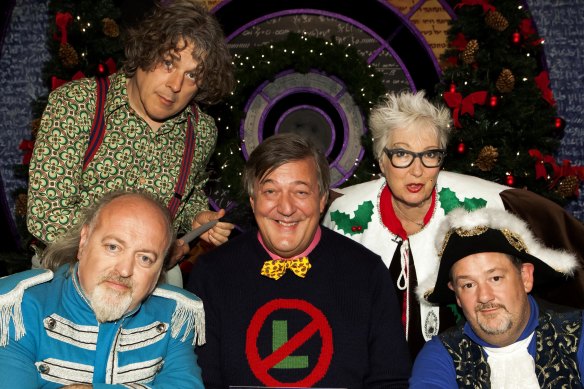 Work has helped ease the pain. QI Christmas special 2016 with Bill Bailey, Stephen Fry, Jenny Eclair and Johnnie Vegas.