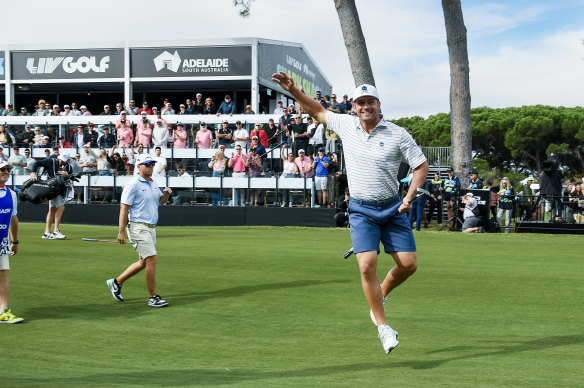 Bryson DeChambeau during the second round of LIV Golf Adelaide.