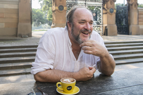 "I'm naturally a very sociable man." William Dalrymple breakfasts at Piccolo Me Cafe.