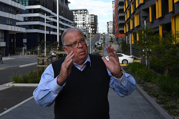 Former building commissioner David Chandler after an inspection in Meadowbank.