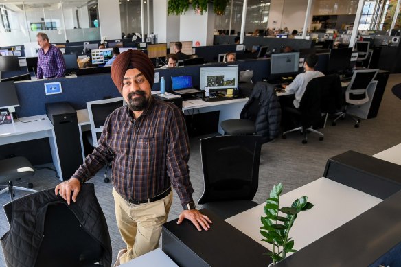 Mr Singh splits his week between suburban co-working, his CBD office and his home.