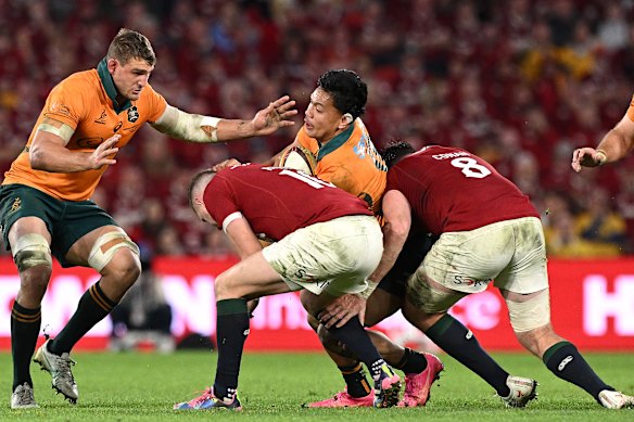 No matter what the Wallabies tried in attack in that first 20 minutes, they kept running into a massive red wall.