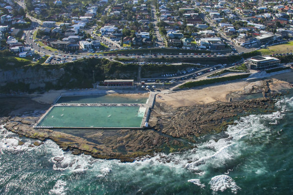 Newcastle’s Merewether Baths and Beach.