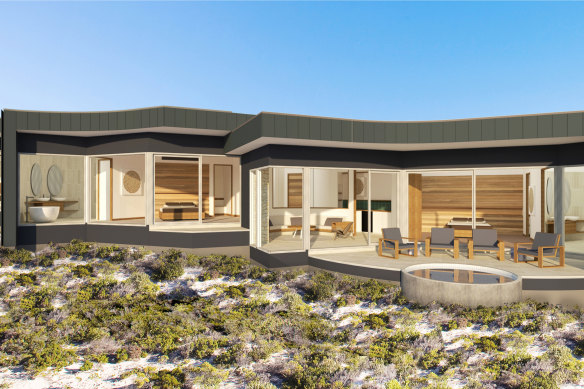 An artist’s impression of Southern Ocean Lodge’s Remarkable Suite.