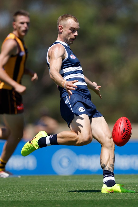 Familiar face: James Worpel stepped out for the Cats for the first time.