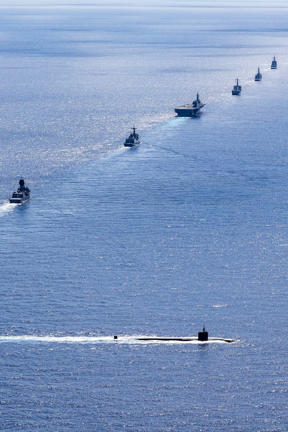 US, Australian and allied naval vessels take part in Exercise Pacific Vanguard in August.