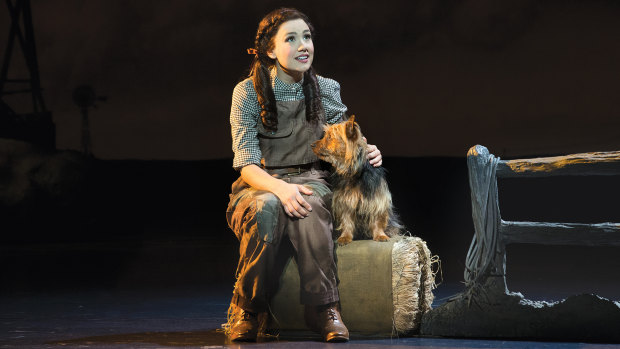 The Wizard of Oz stars: Samantha Dodemaide as Dorothy and Trouble the Aussie terrier as Toto.