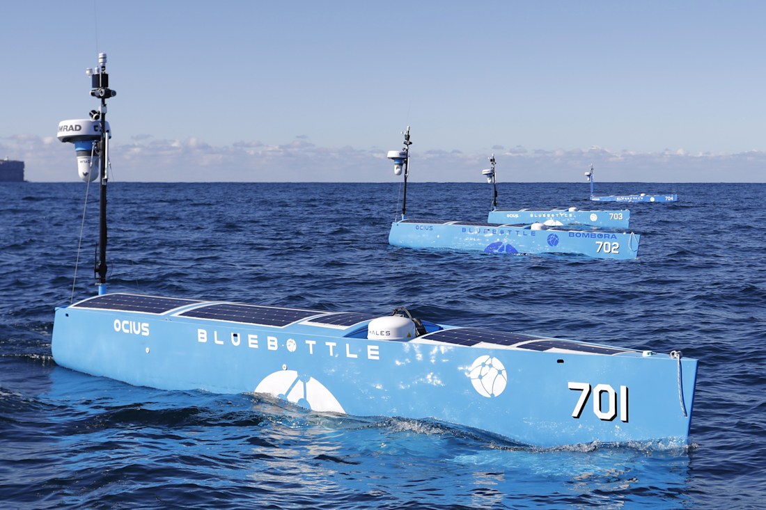 How Ocius’ Bluebottles use green power to patrol the oceans