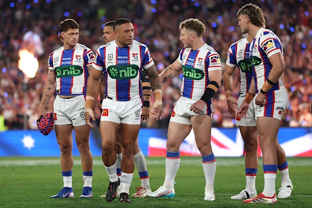 Tyson Frizell and Thomas Cant before the grand final.