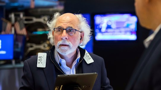 Wall Street saw wild swings in share prices after the shock inflation report.