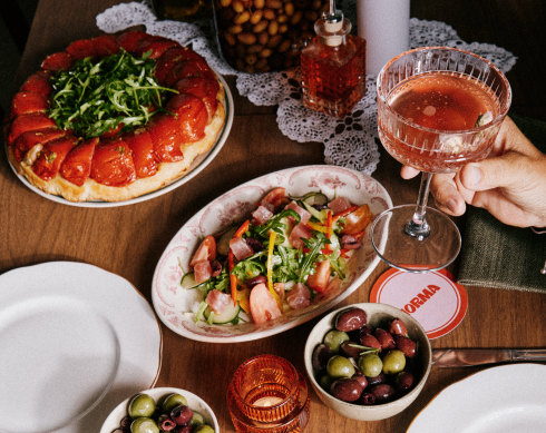 Tomato tarte tatin is a summery ode to the chef’s French heritage.