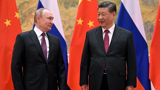 Russia’s Vladimir Putin and Chinese President Xi Jinping last met in Beijing in early February.