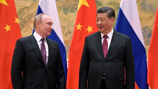 Russia’s Vladimir Putin and Chinese President Xi Jinping last met in Beijing in early February.