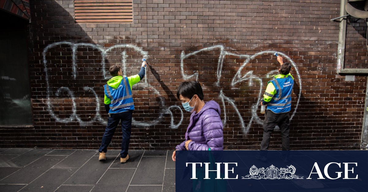 Melbourne battles mounting rubbish and tagging on city streets
