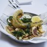 Go-to dish: Fritto misto, a tumble of seafood, fried lemon and crisped sage leaves.