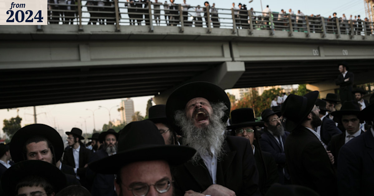 Israel war: Ultra-Orthodox Jews block highway to protest mandatory ...