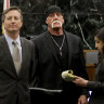 Hulk Hogan, centre, was secretly bankrolled by a billionaire in a $US140 million privacy claim that bankrupted an American news site.