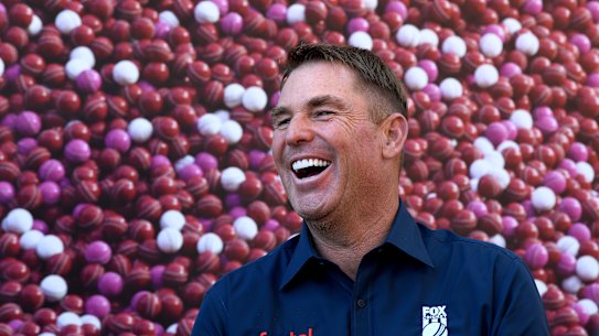 Shane Warne at the launch of Foxtel's Summer of Cricket