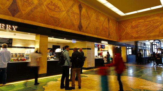 The Melocco mural in Central Station. The mural has been restored after it was damaged by a fire in 2015. 