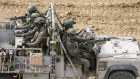 Israeli soldiers drive towards the Gaza Strip in southern Israel.