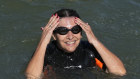 Anne Hidalgo takes a dip in the Seine. 
