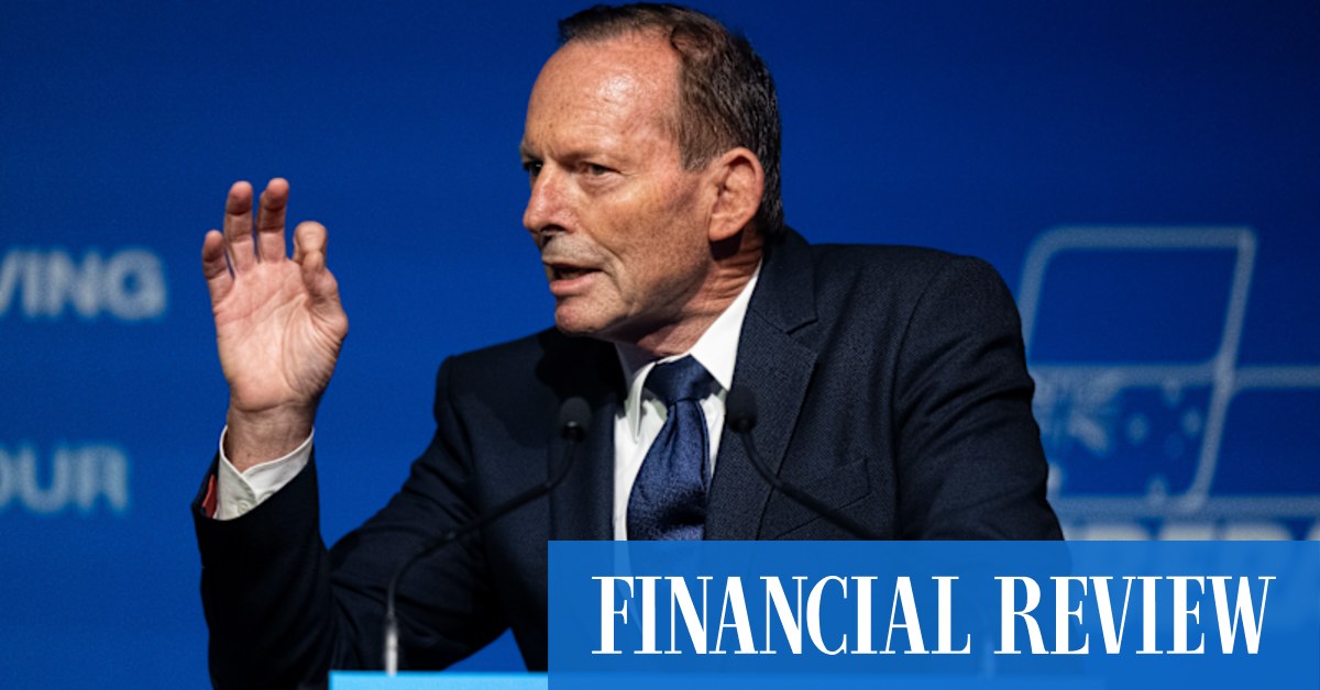 afr.com - Jessica Gardner - 'Australia lacks ambition': Abbott attacks gas, immigration policies
