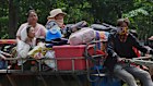 Cambodians take refuge in Wat Tham Kambar in Oddar Meanchey province, Cambodia, on Friday.