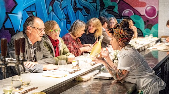 Joy restaurant in Brisbane run by chefs Sarah and Tim Scott.