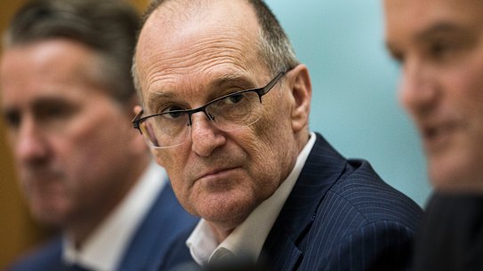 Phil Gaetjens (centre) will take over the Department of Prime Minister and Cabinet when Martin Parkinson departs in August.