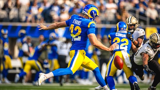 Los Angeles Rams punter Ethan Evans.