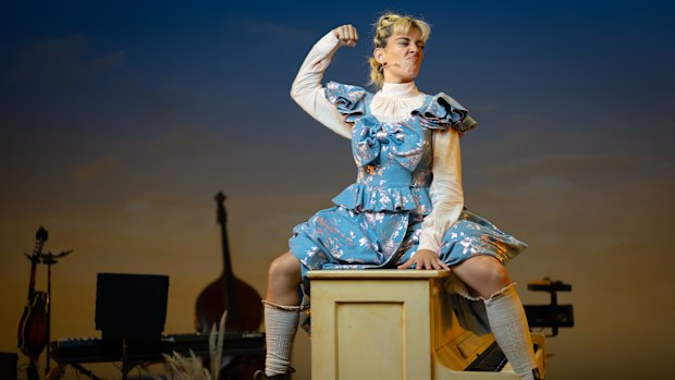 Kala Gare stars as Sybylla in the stage production of My Brilliant Career at the Sydney Theatre Company.