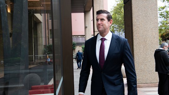 Ben Roberts-Smith outside the Federal Court earlier this month.