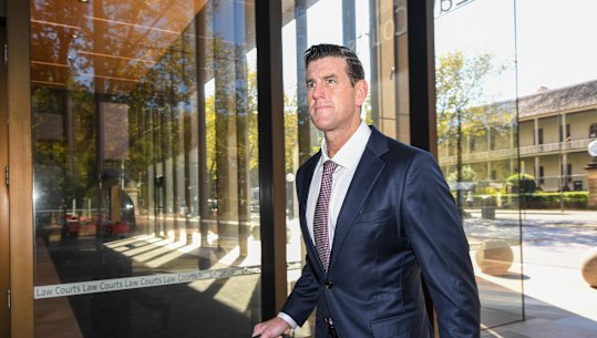 Ben Roberts-Smith arrives at the Federal Court in Sydney on Friday.