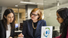 Emma Golledge, director of the Kingsford Legal Centre, which is based at the University of NSW, with students.