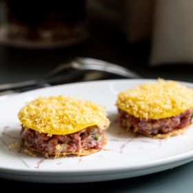 Beef tartare.