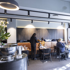 Bacash’s interior is very early-2000s.