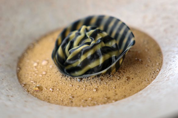 Moreton Bay bug tortellini.