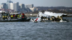 Wreckage is seen on the Potomac River of the American Airlines plane near Ronald Reagan National Airport.
