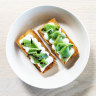 Hawkes Farm pommes anna, romano beans and Main Ridge Dairy chevre.