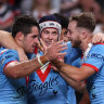 Walker shines as rugby-bound Rooster makes Origin case in thrashing of Dragons